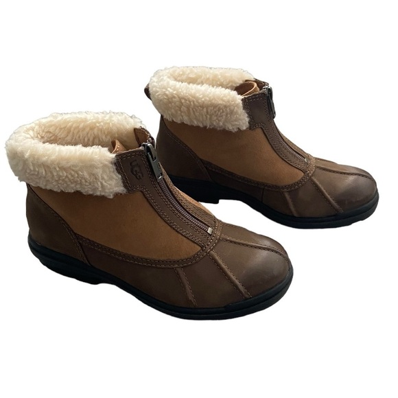 NEW UGG Hapsburg Zip Boot Shearling Trim size 7 - Picture 4 of 14